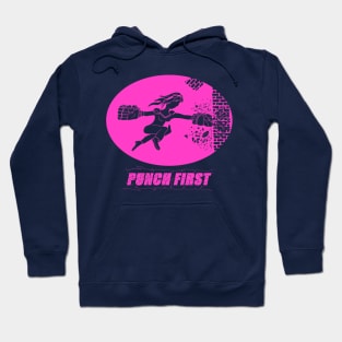 Punch First [Pink] Hoodie